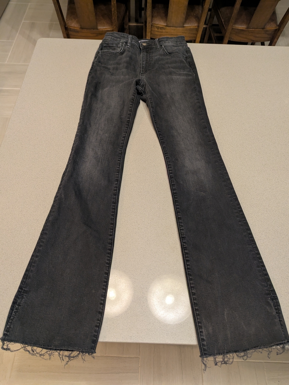 Joe's Jeans Amber High-Rise Black Washed Flare